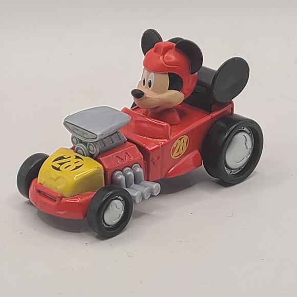 Mickey Mouse Roadster Racers Hot Rod Diecast Red Race Car 2016 Mattel - Picture 1 of 5